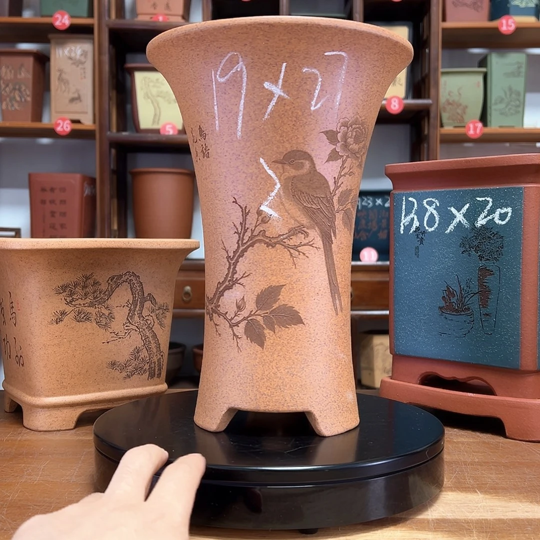 紫砂花盆周之夏精品紫砂花盆