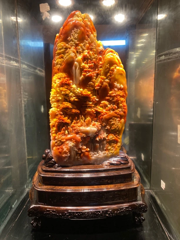 寿山石山水田黄印章印摆件貔貅手把件石雕工艺品入门玄关奇石山水