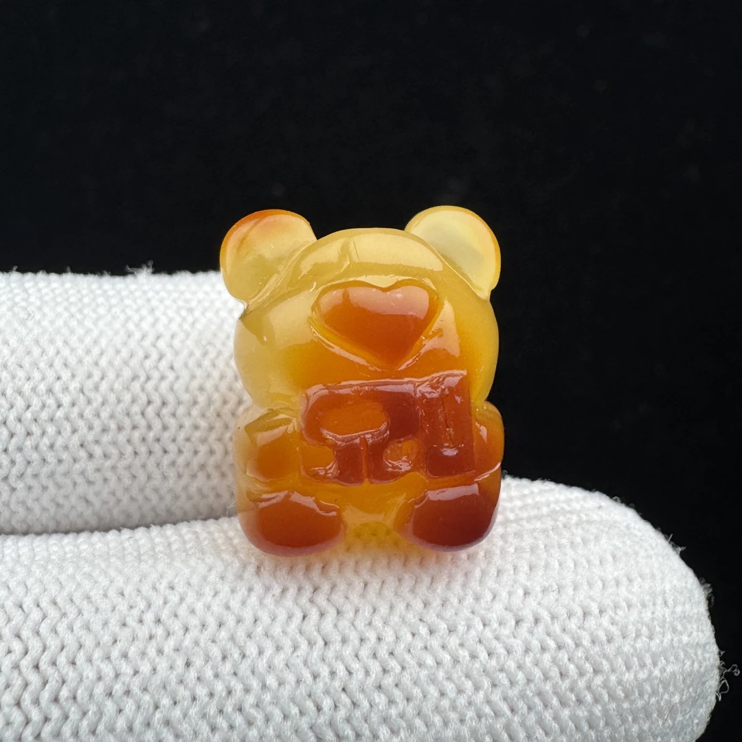 R7929 天然蜜蜡 小熊16*19*16 mm 支持复检 假一发四