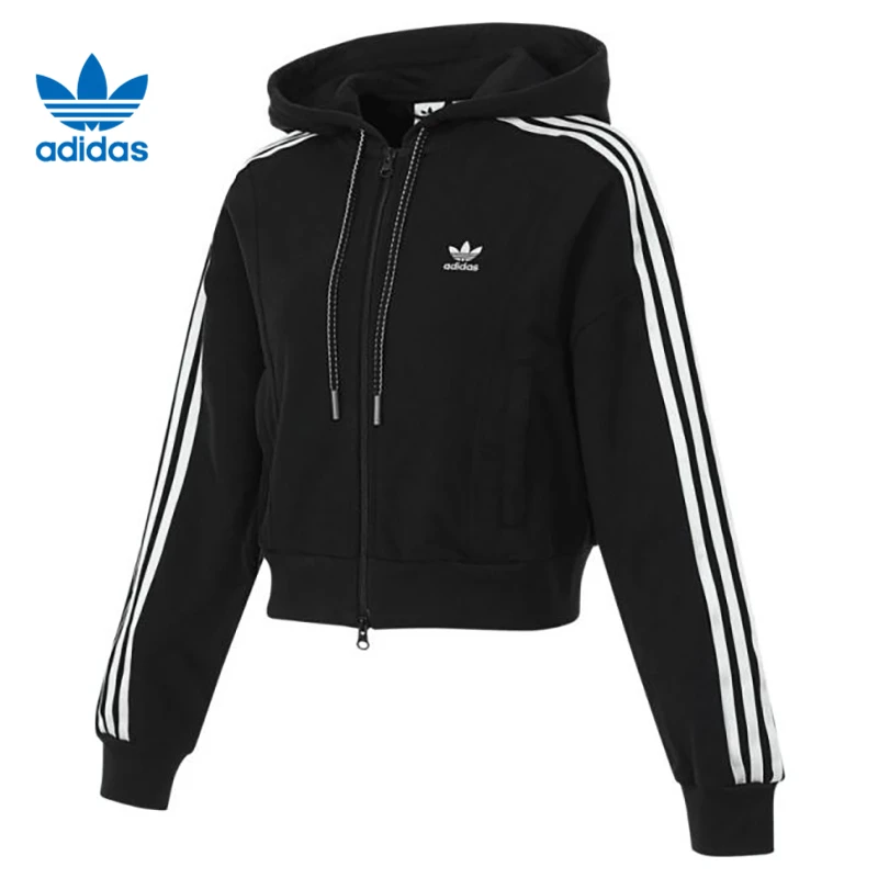 大adidas阿迪达斯三叶草女子运动休闲夹克外套JM8056