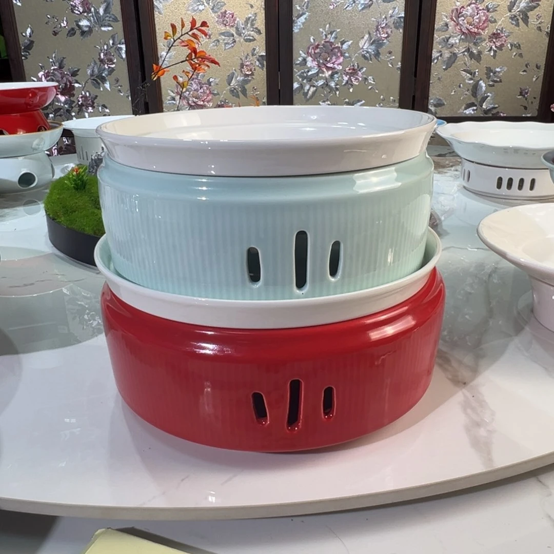 白瓷9英寸仿古清色一套
