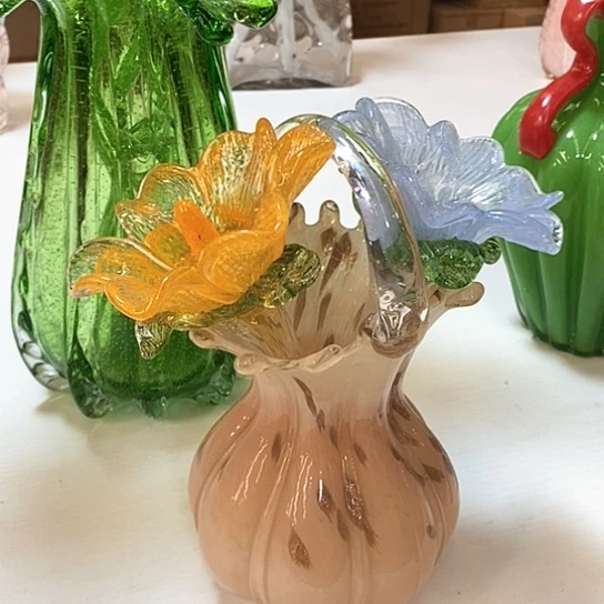 琉璃瓶加2只花一套