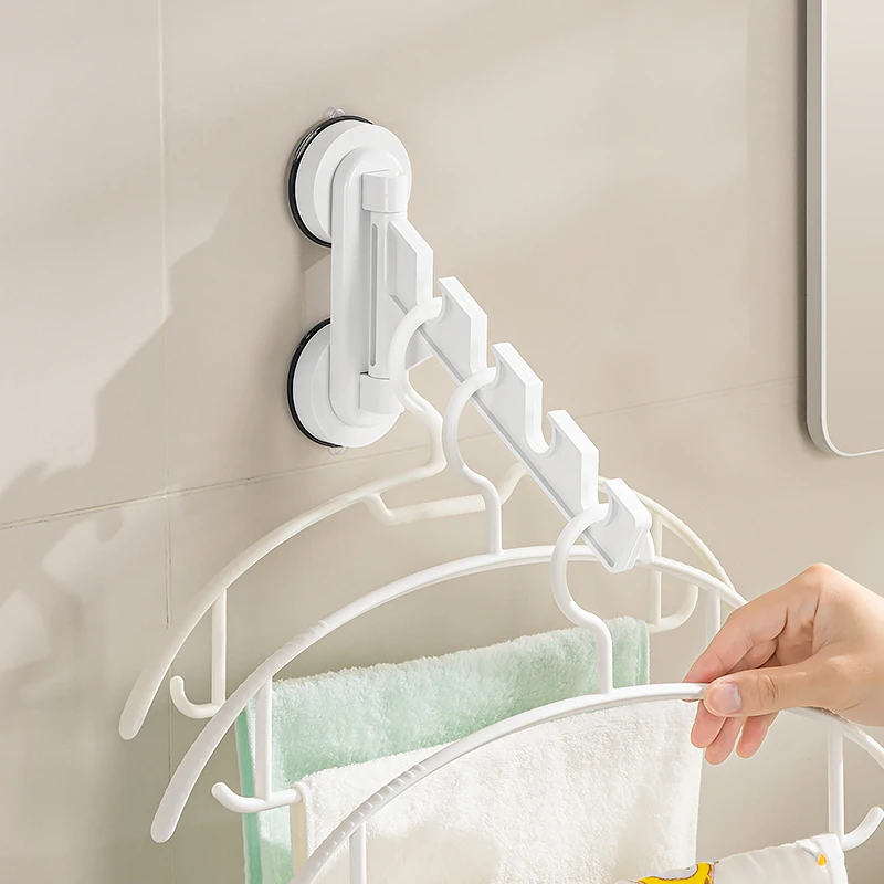 吸盘晾衣架家用免打孔折叠窗户壁挂衣服宿舍学生凉晒架子收纳神器