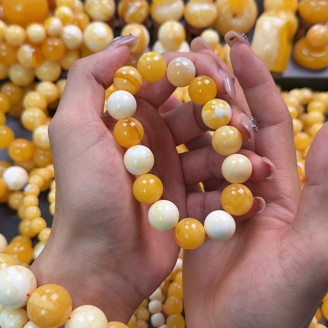 蜜蜡未镶嵌珠宝奇石15mm