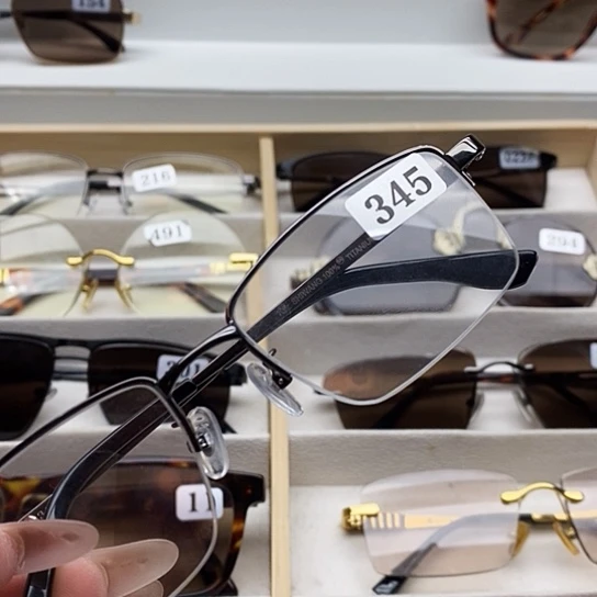 无框款纯天然水晶眼镜