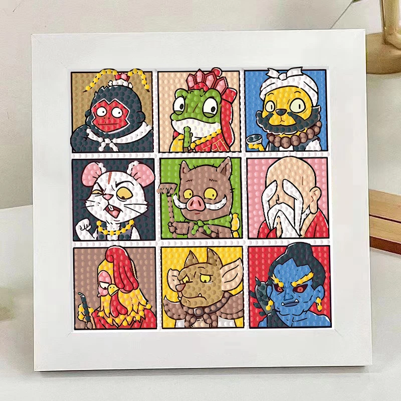 浪浪山小妖怪钻石贴画手工DIY卡通益智粘贴画亲子玩具礼物摆件