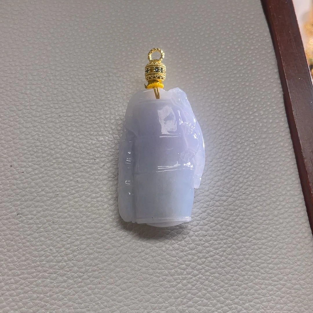 翡翠未镶嵌颈饰翡翠竹节吊坠