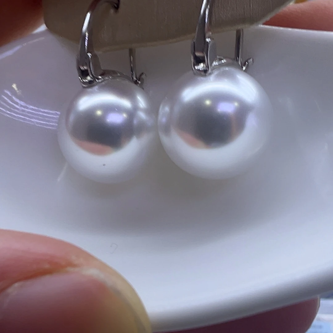 淡水珍珠耳饰银S925镶嵌