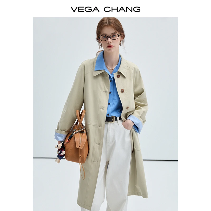 VEGA CHANG【流光风】风衣2026春季新款欧若风韩系ins风外套0050JJ
