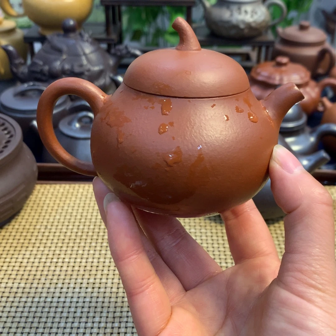 茶壶紫砂宜兴原矿朱泥150cc