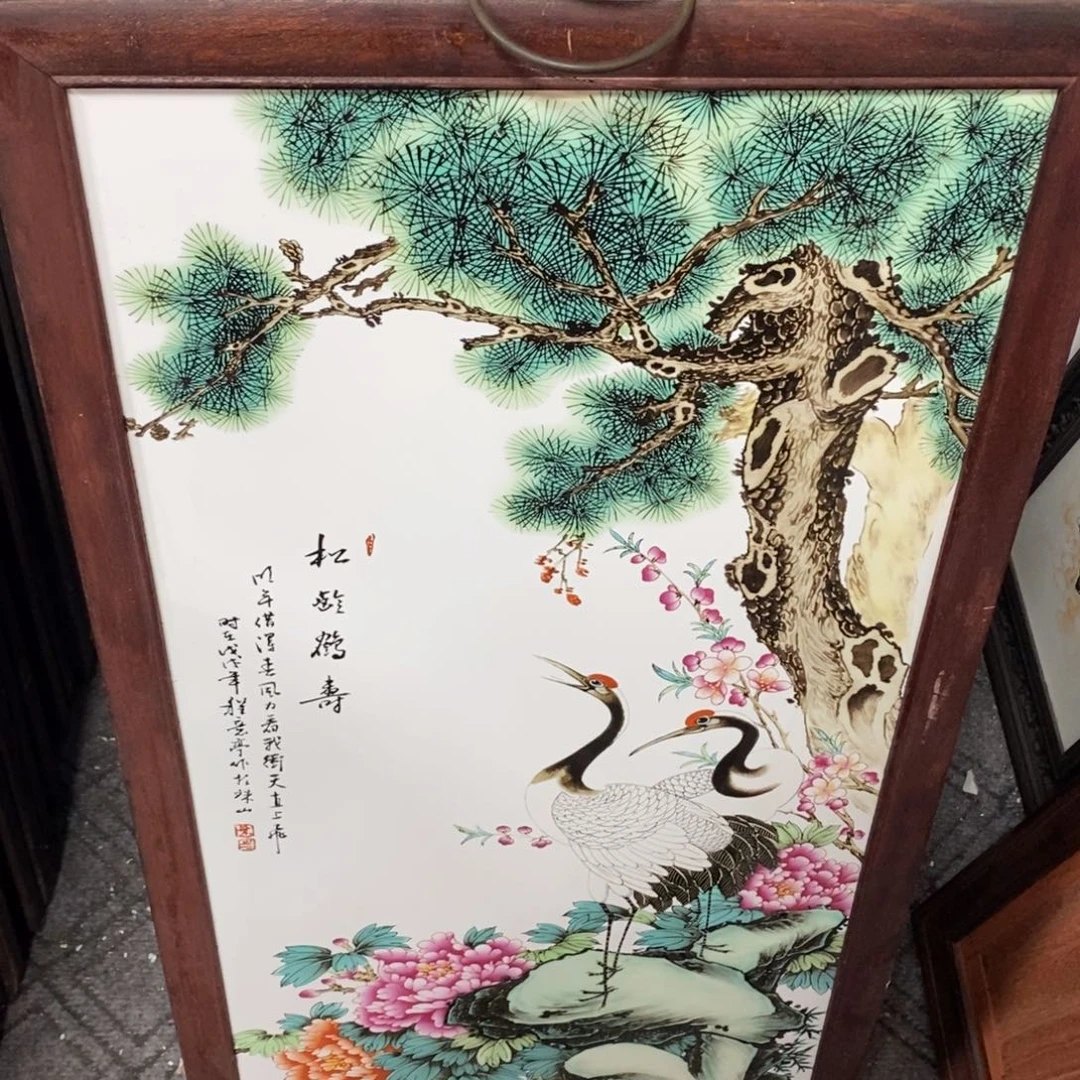 瓷片86*46厘米景德镇瓷板画柴窑烧制