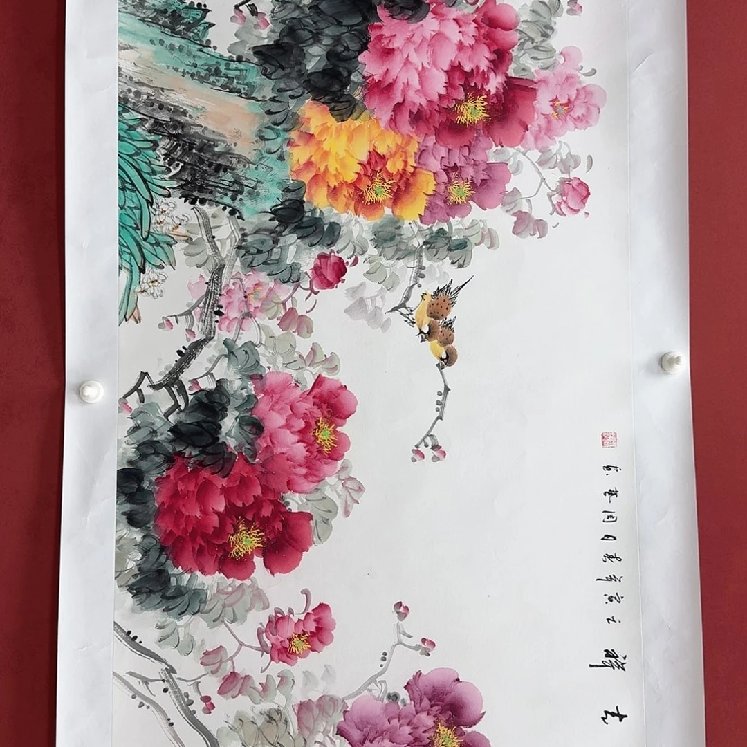 国画国画作品四尺