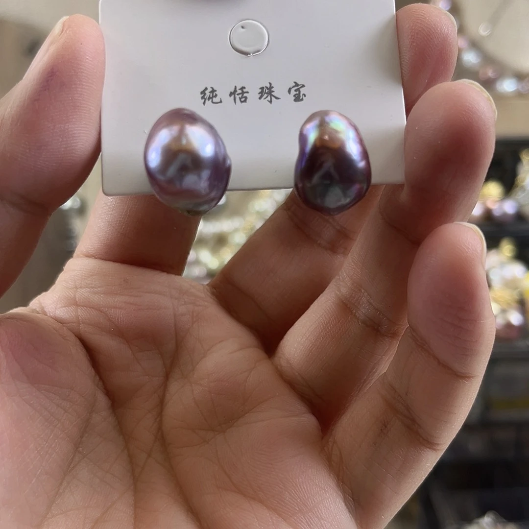 淡水珍珠耳饰未镶嵌【纯恬】