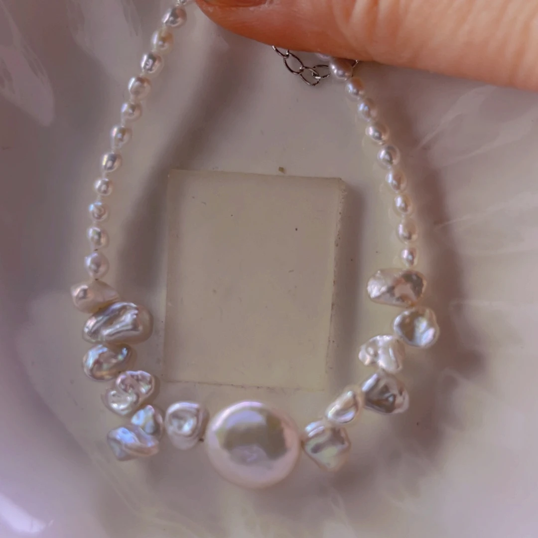 淡水珍珠手绳合金