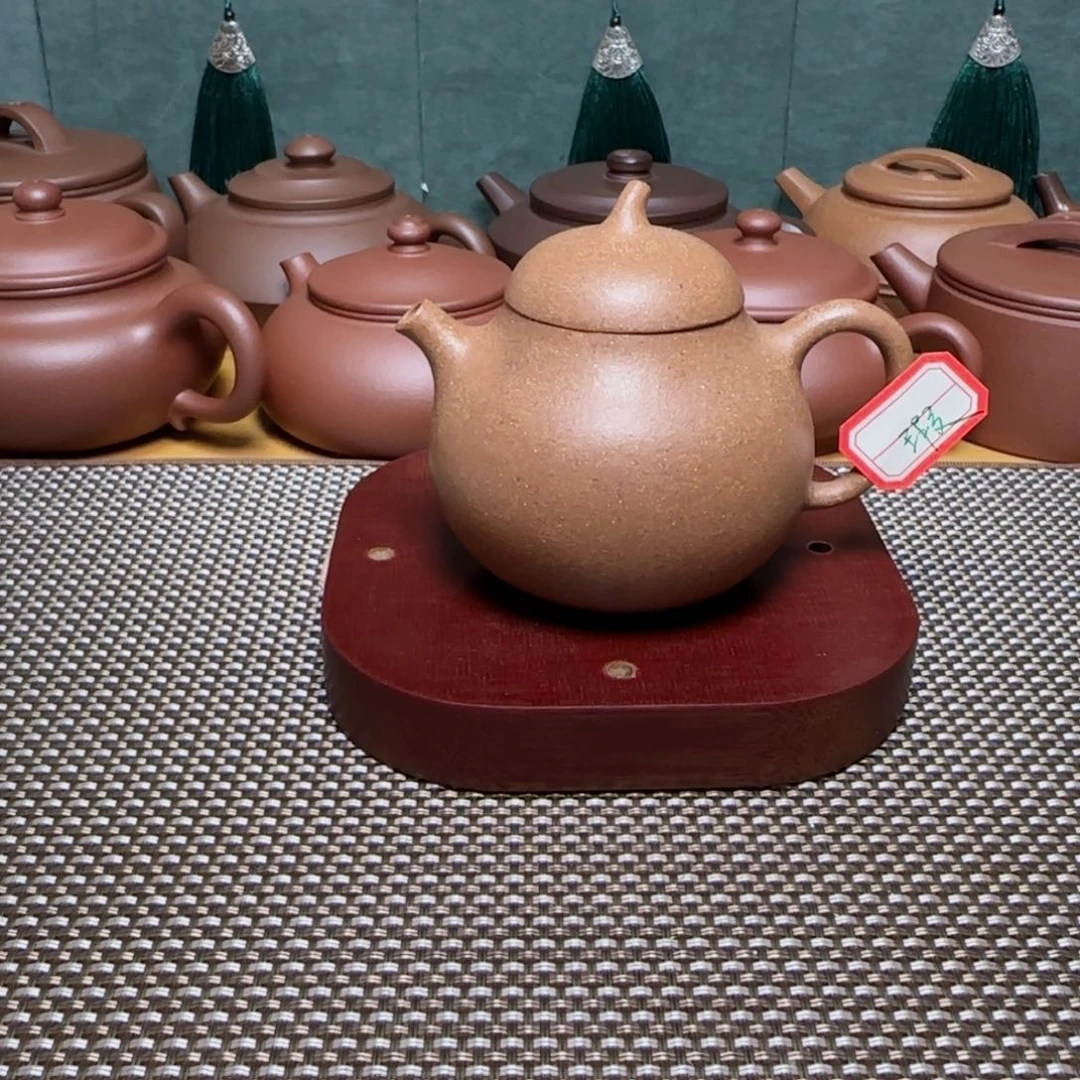 茶壶紫砂老段泥茄瓜壶150ml