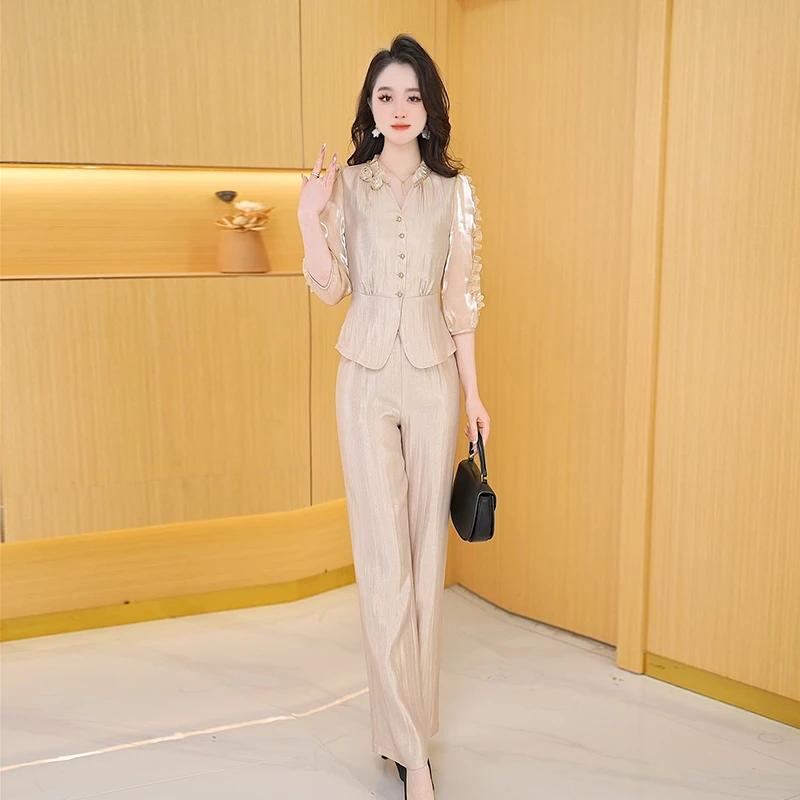 【两件套】春季时尚修身气质洋气休闲收腰显瘦减龄小香风女装套裤