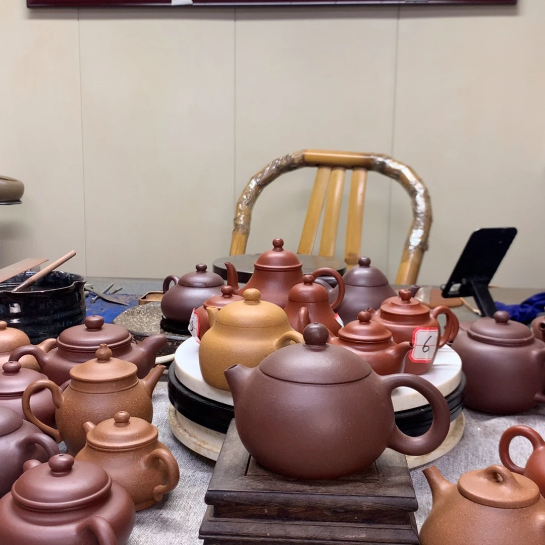 紫泥茶壶西施200 C半手工制作