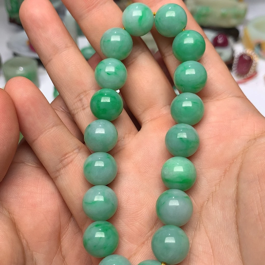 翡翠未镶嵌挂件翡翠1.25手串