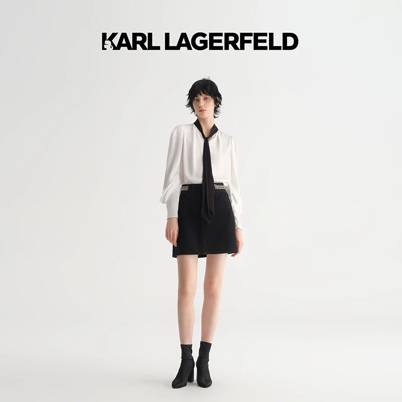 【丽公主专属】KARLLAGERFELD春季新款半身裙老佛爷231L1204