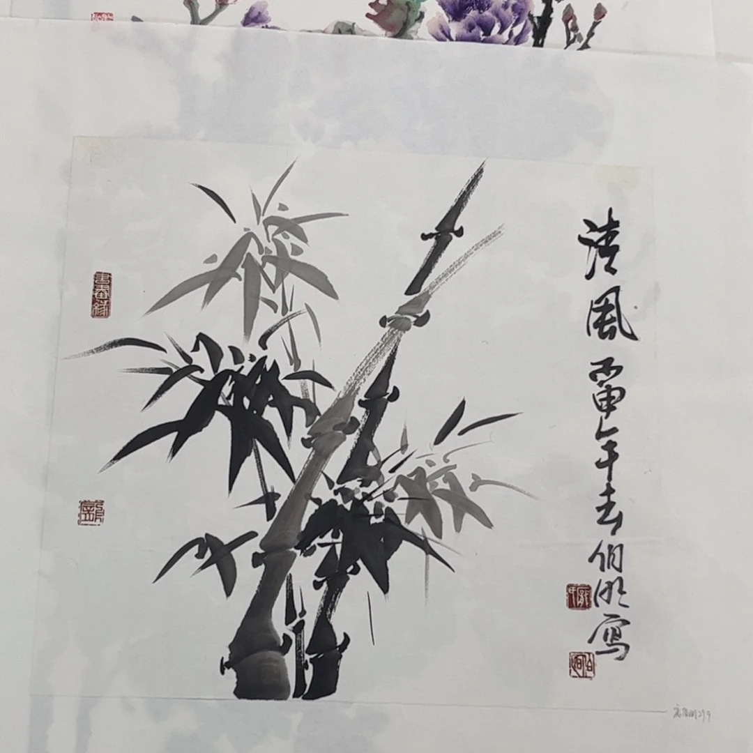 国画庞伯明老师三尺斗方花鸟琪