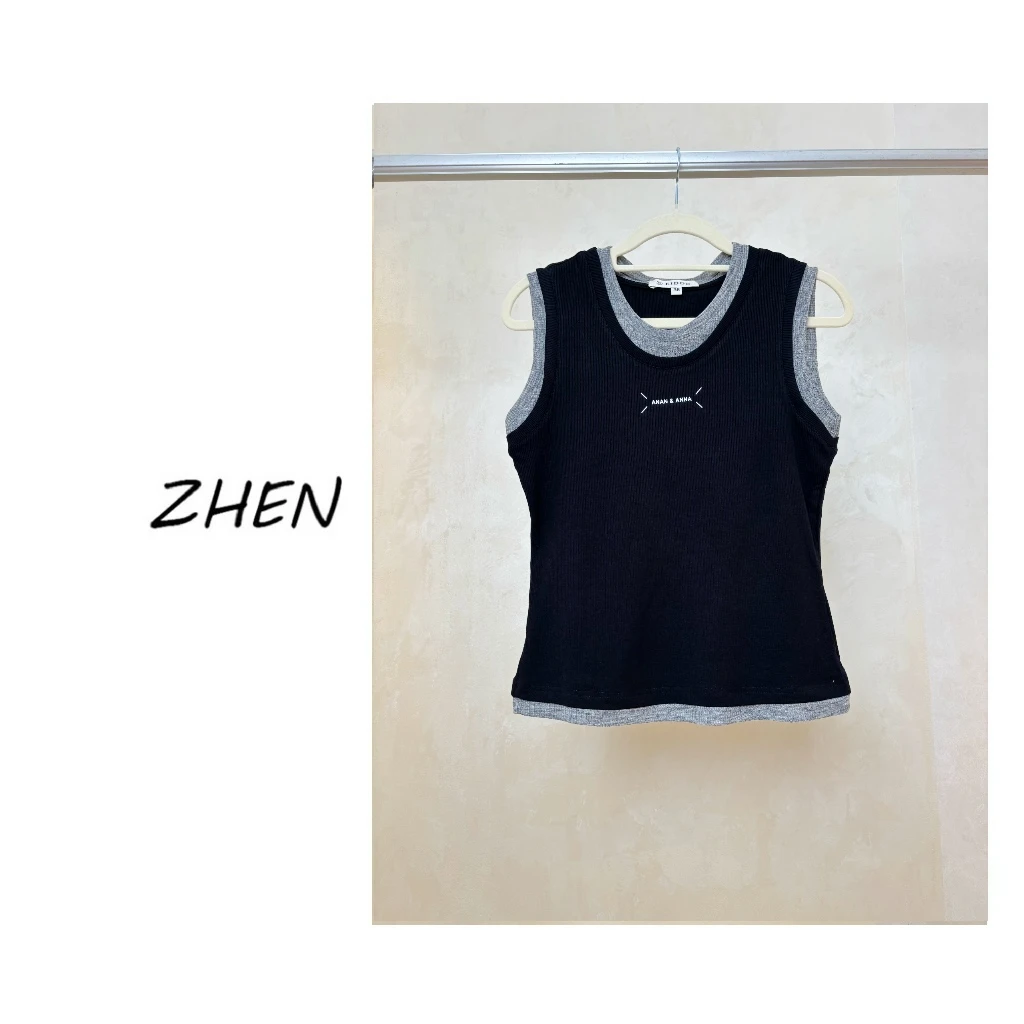 【ZHEN】25K00742 2025新款修身显瘦气质小众设计师款背心