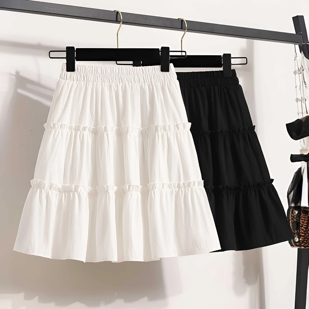 法式甜色蛋糕显瘦半身裙女2025新款夏季小个子高腰芭蕾短裙