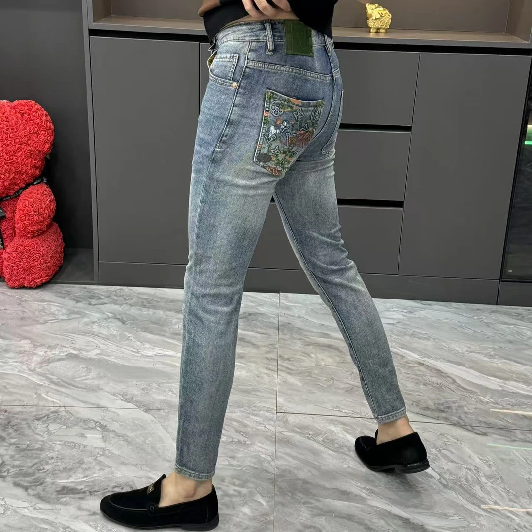 8551-小脚时尚欧货男士修身小脚牛仔裤
