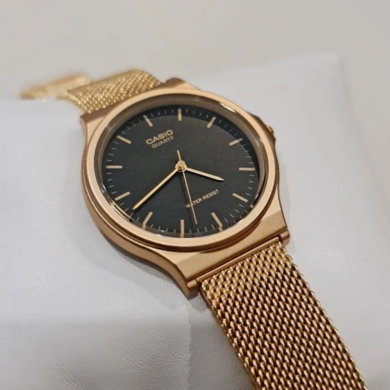 日本直邮卡西欧小金表米兰编织钢带男女款MQ-24MG-1EJH