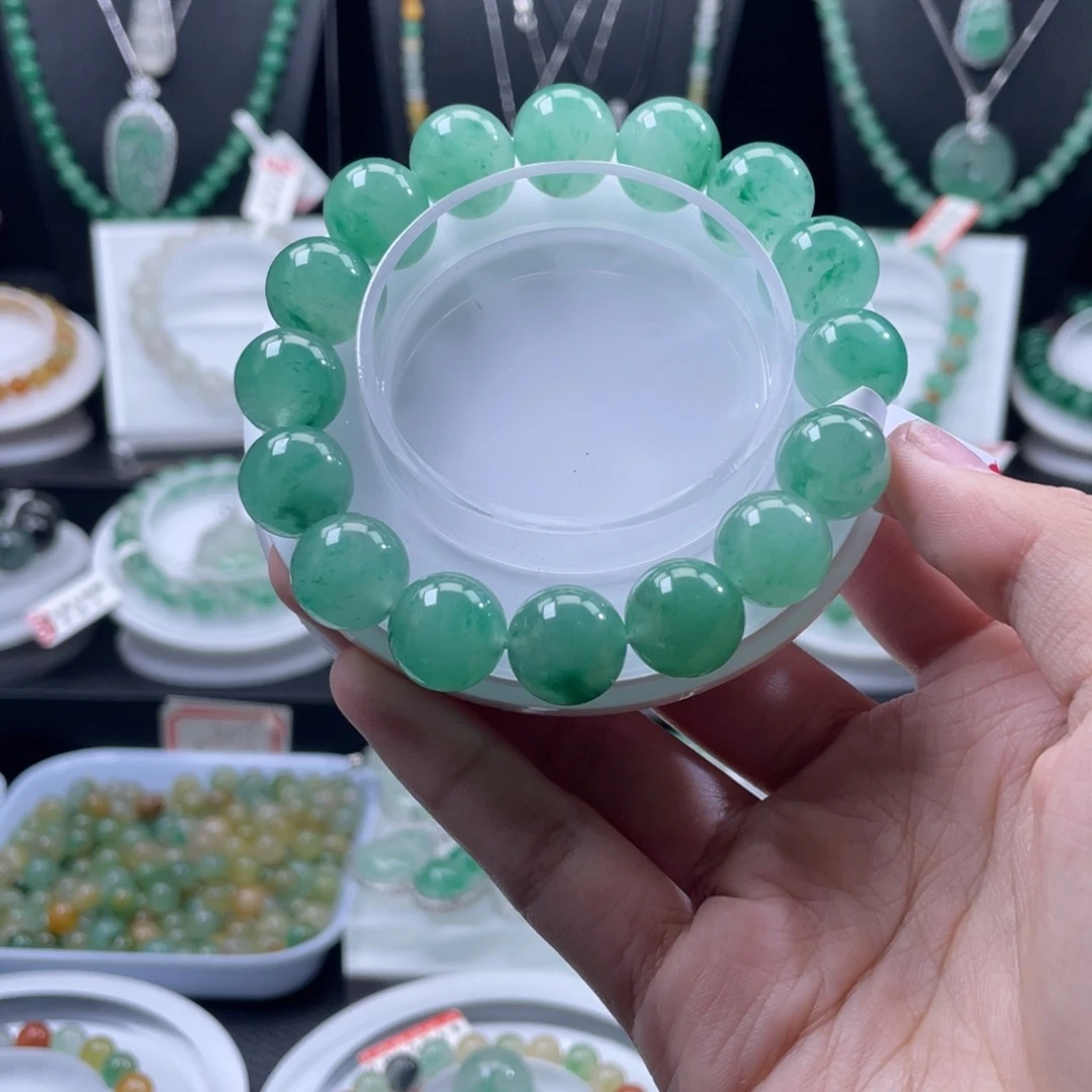 石英质玉（非洲翠）未镶嵌手串