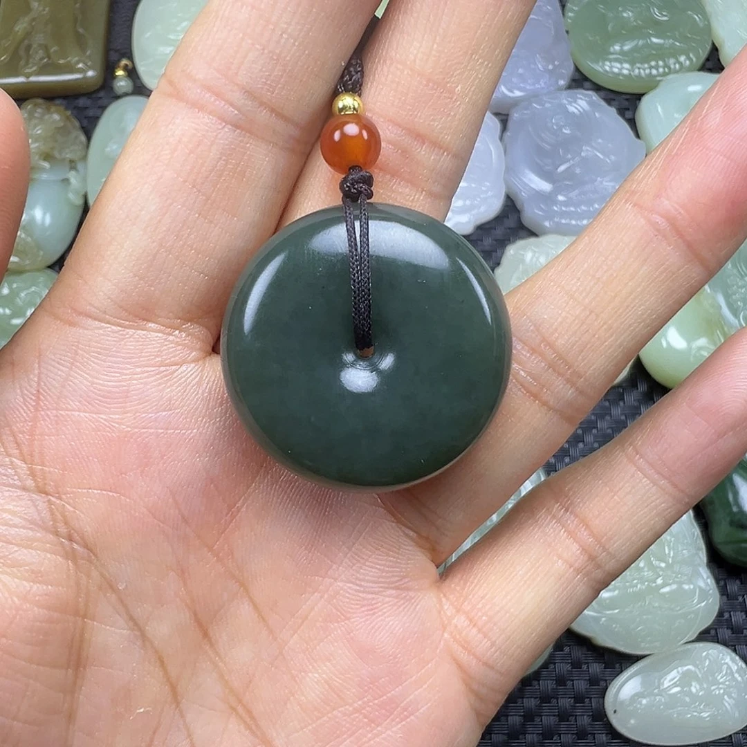 和田玉未镶嵌项圈卡30