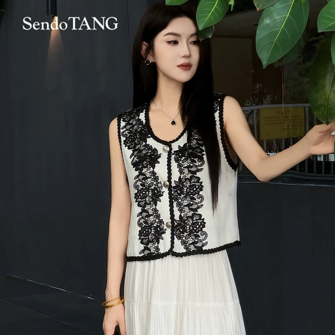 现货小香风马甲【轻描淡写】胖多女装夏季新款时尚高级感百搭马甲