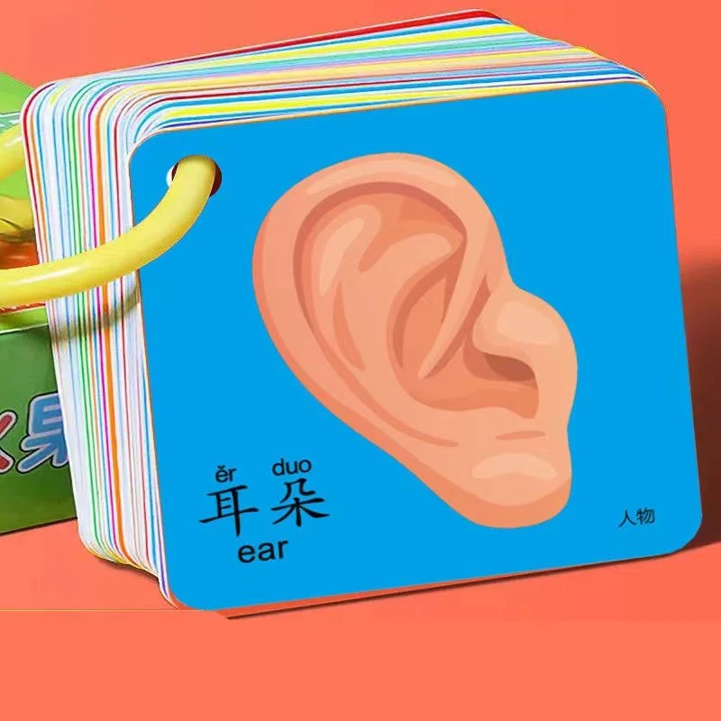 动物卡片早教认知启蒙书儿童玩具益智0-3岁婴幼儿识字看图识物卡