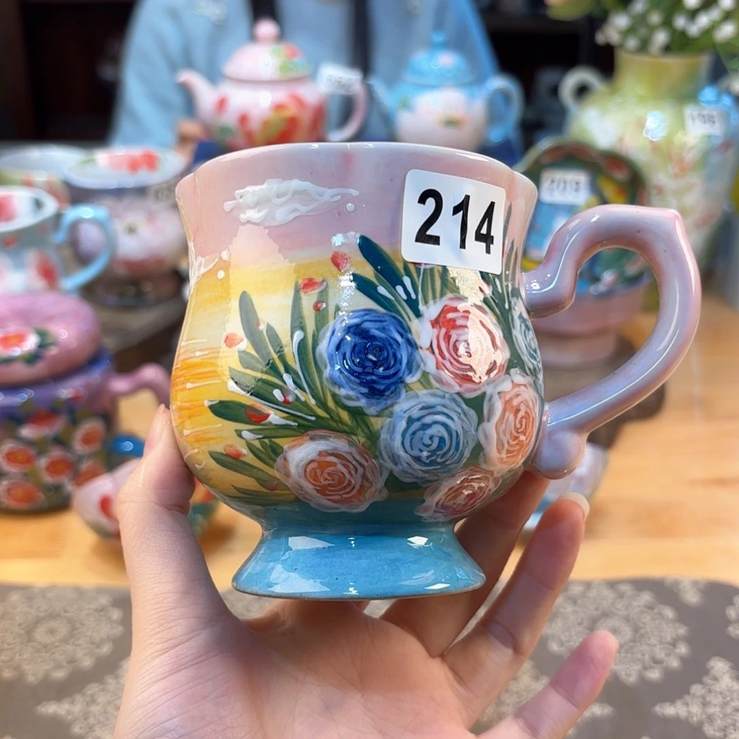 景德镇手绘高温釉下彩陶瓷茶具
