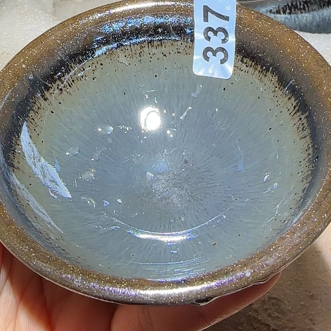 茶盏琢泥窑柴烧开窑