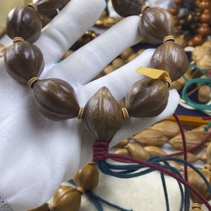 一***絮橄榄核手串/手链21-26三花紫皮