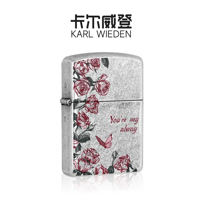 玫瑰之约-卡尔威登高颜值防风打火机送男友礼物七夕生日礼盒套装