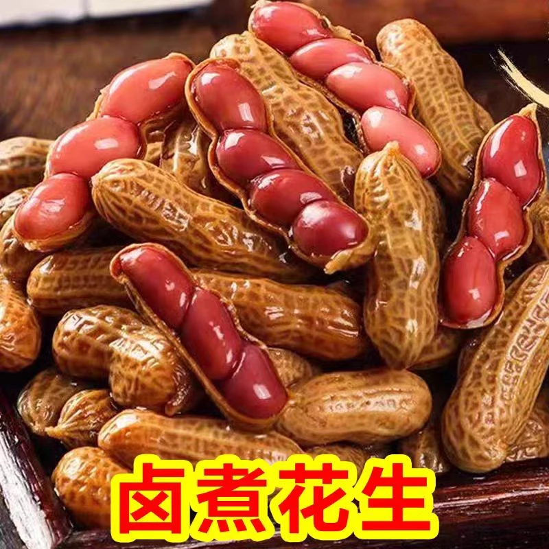 正宗卤花生五香麻辣水煮花生小珍珠卤煮休闲小零食下酒菜