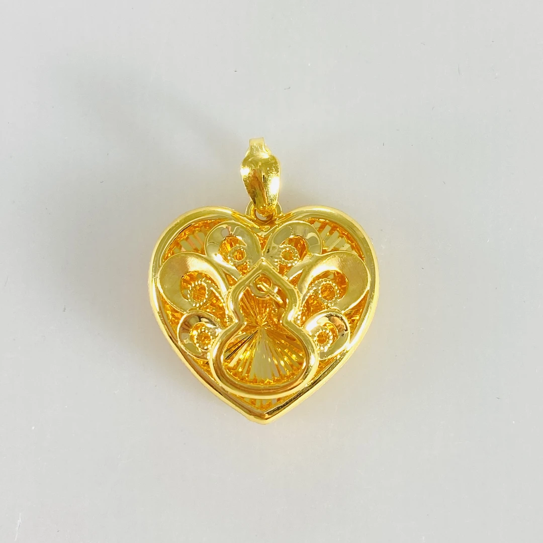 足金999 黄金桃心葫芦提溜吊坠 5D 2.87