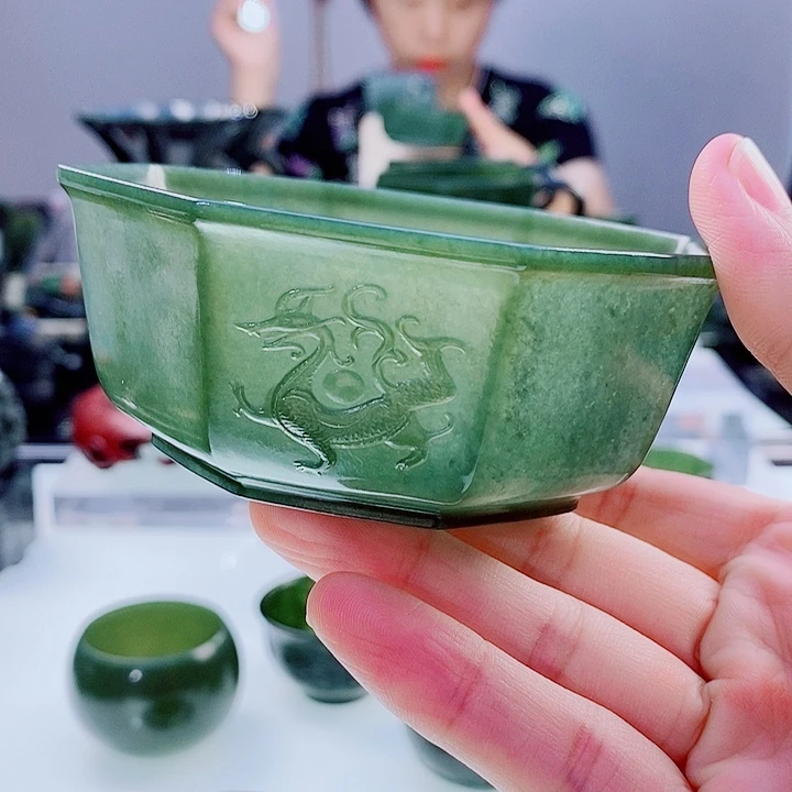 未镶嵌和田玉（青玉）把件微瑕