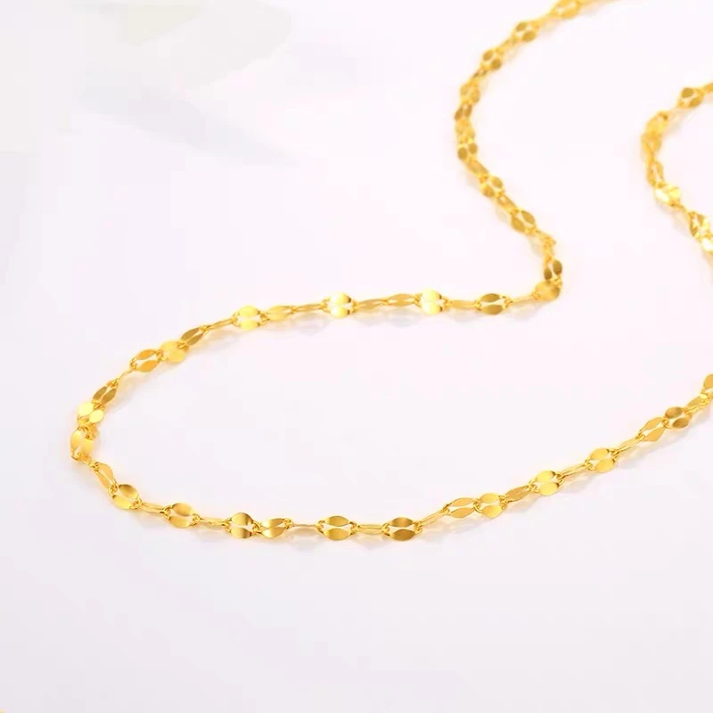 【张浩珠宝】 K黄嘴唇项链45厘米 18K金 E510