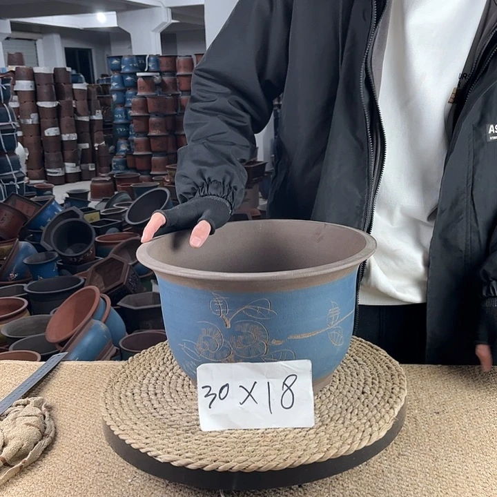 红陶紫砂花盆紫砂