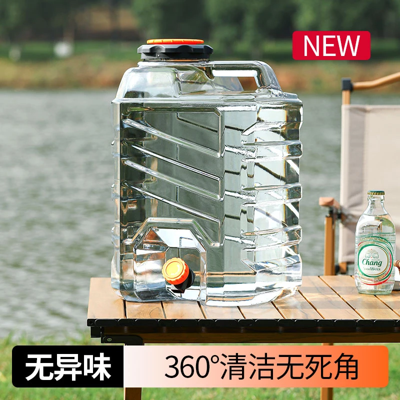 新款水桶车载自驾储水箱纯矿泉水家用储水户外露营必备带盖带龙头