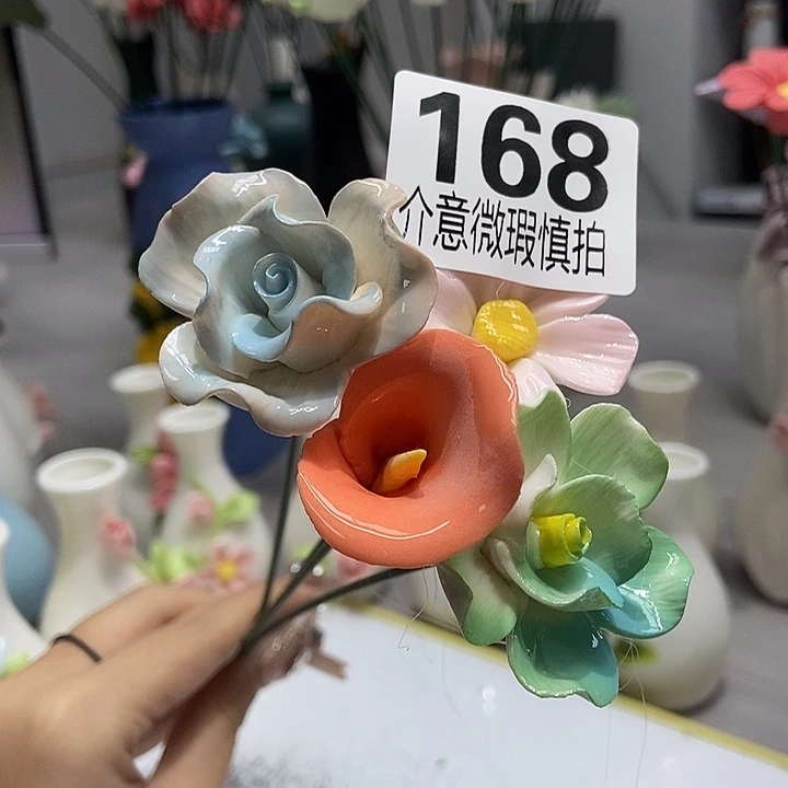 陶瓷纯手工捏花设计