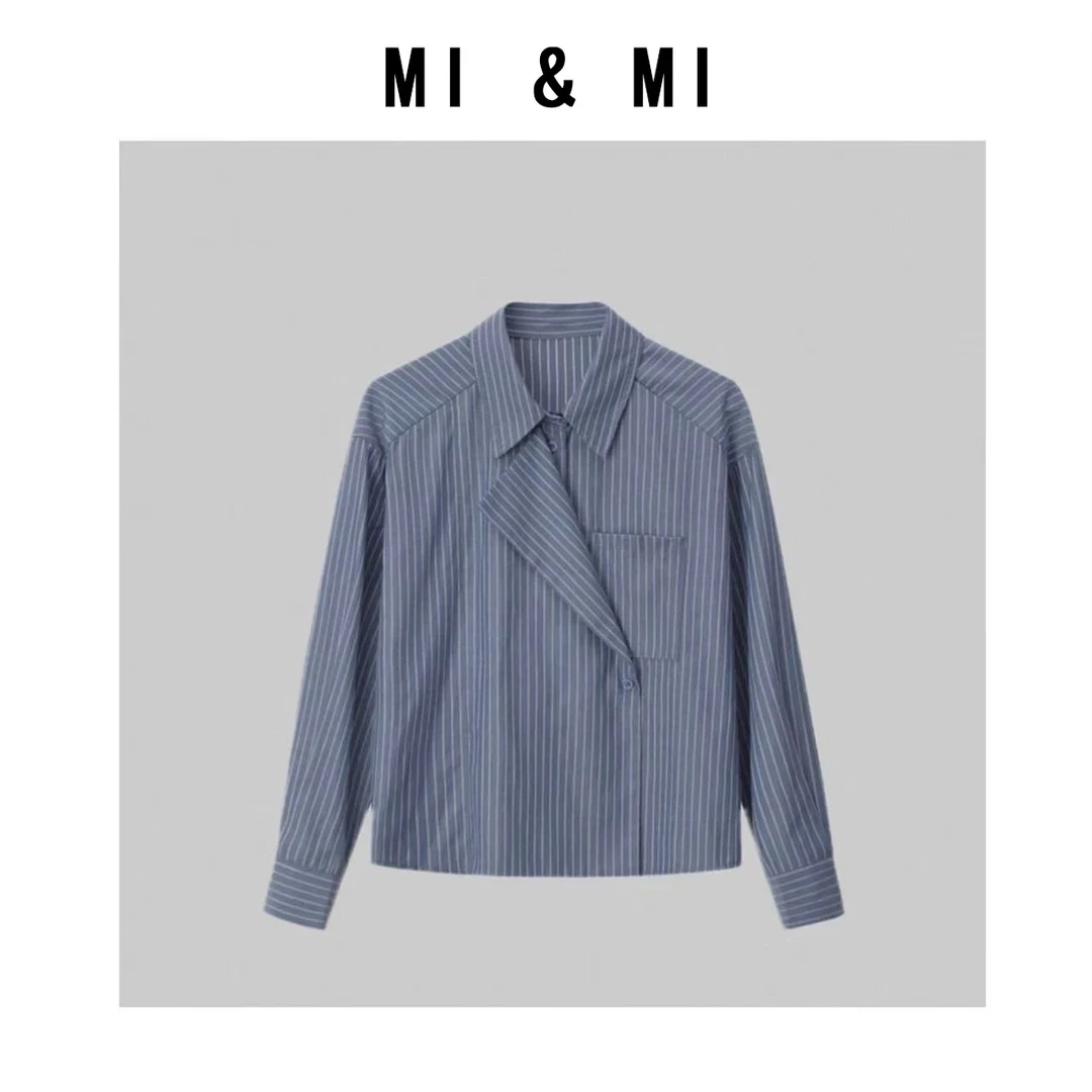 【米米私服】早秋新款法式小众设计师款衬衣 2502-240