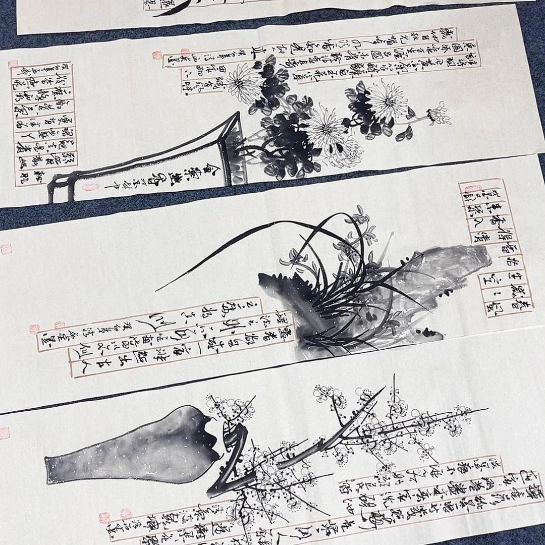 国画国画纯手工作品