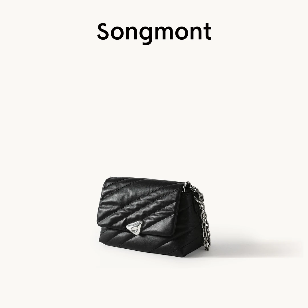 【圣诞礼物】Songmont山下有松新款滩时邮差单肩斜挎通勤牛皮链条包