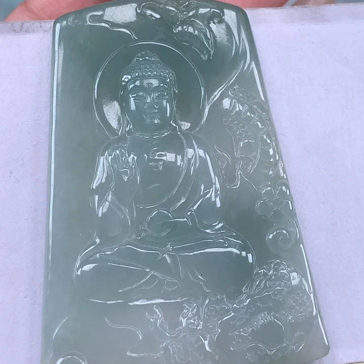 颈饰未镶嵌翡翠御龙观音吊坠