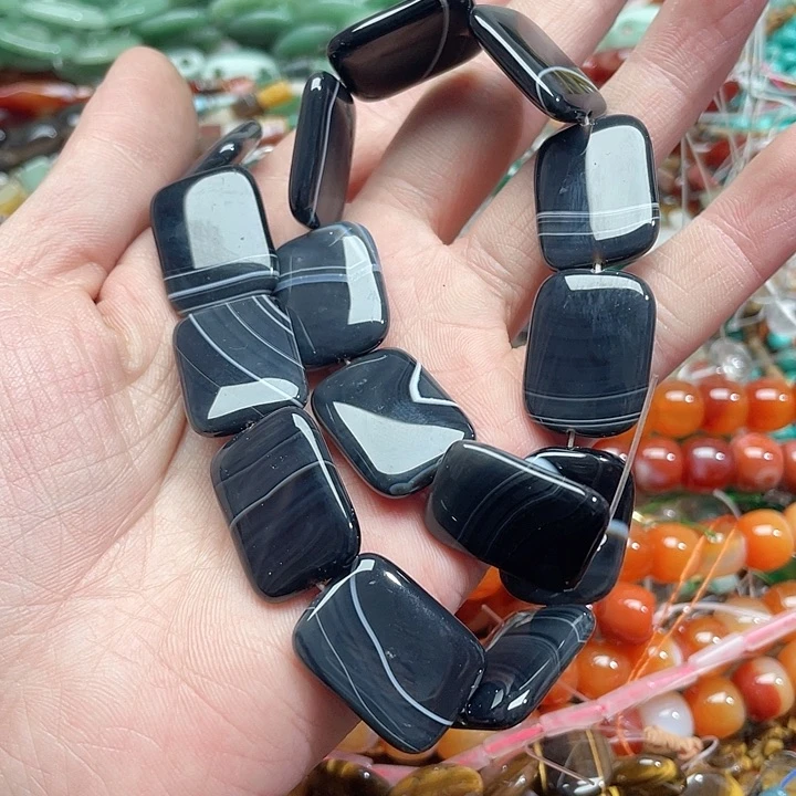 玛瑙/玉髓珠宝半成品未镶嵌一条18x25mm玛瑙