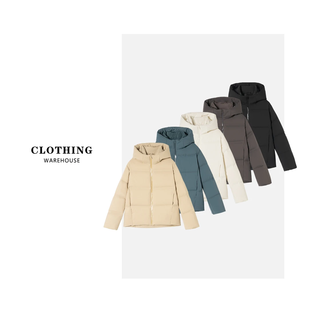 泡芙羽绒服女士无缝冬保暖羽绒连帽面包服969896