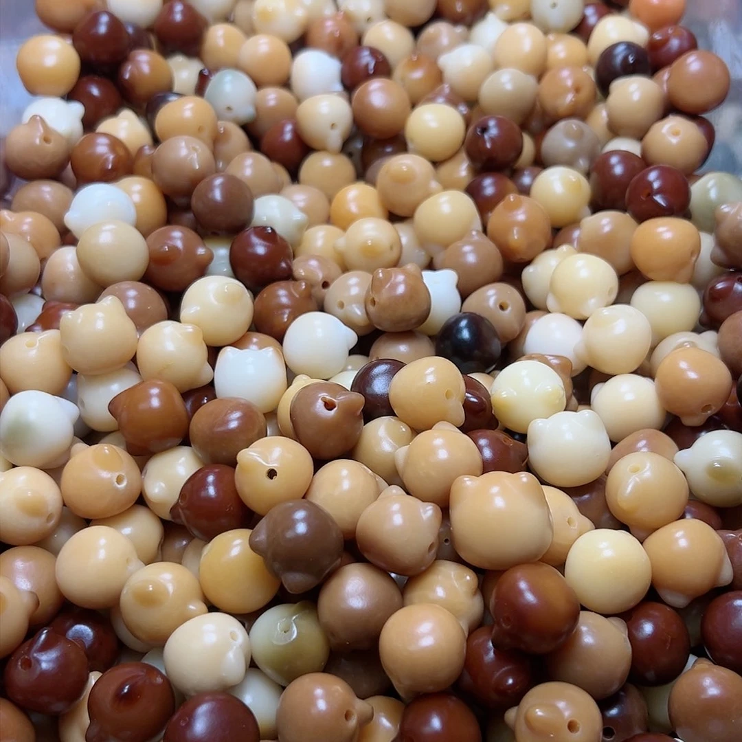 菩提根/象牙果吊坠第****狱100颗猫头瑕疵